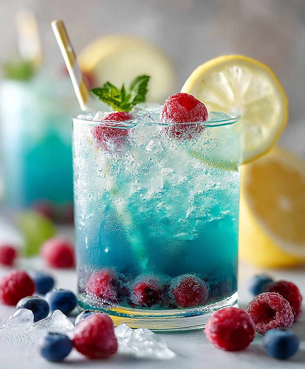 Blaue Himbeerlimonade selber machen