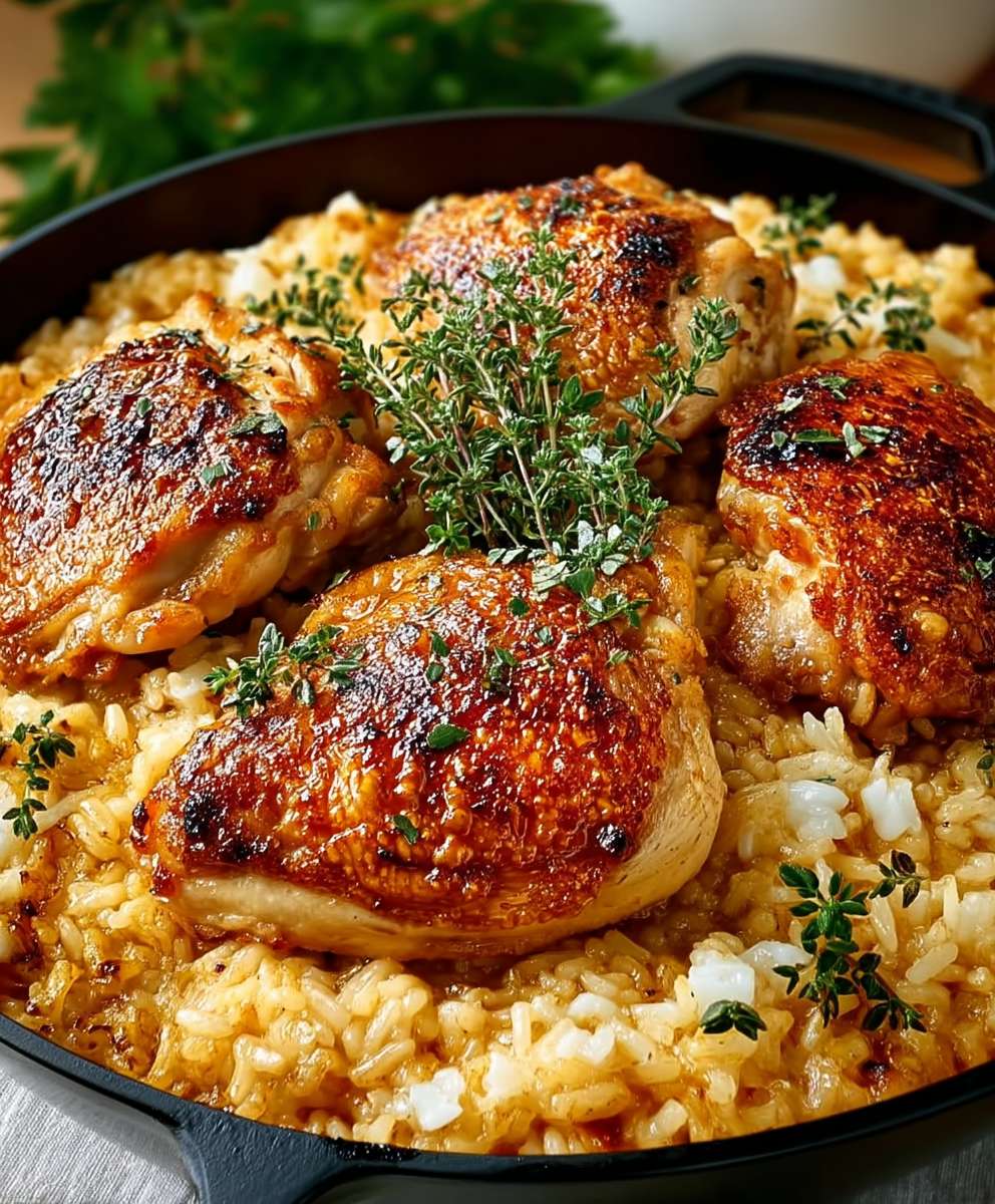 Backofen Huhn Reis