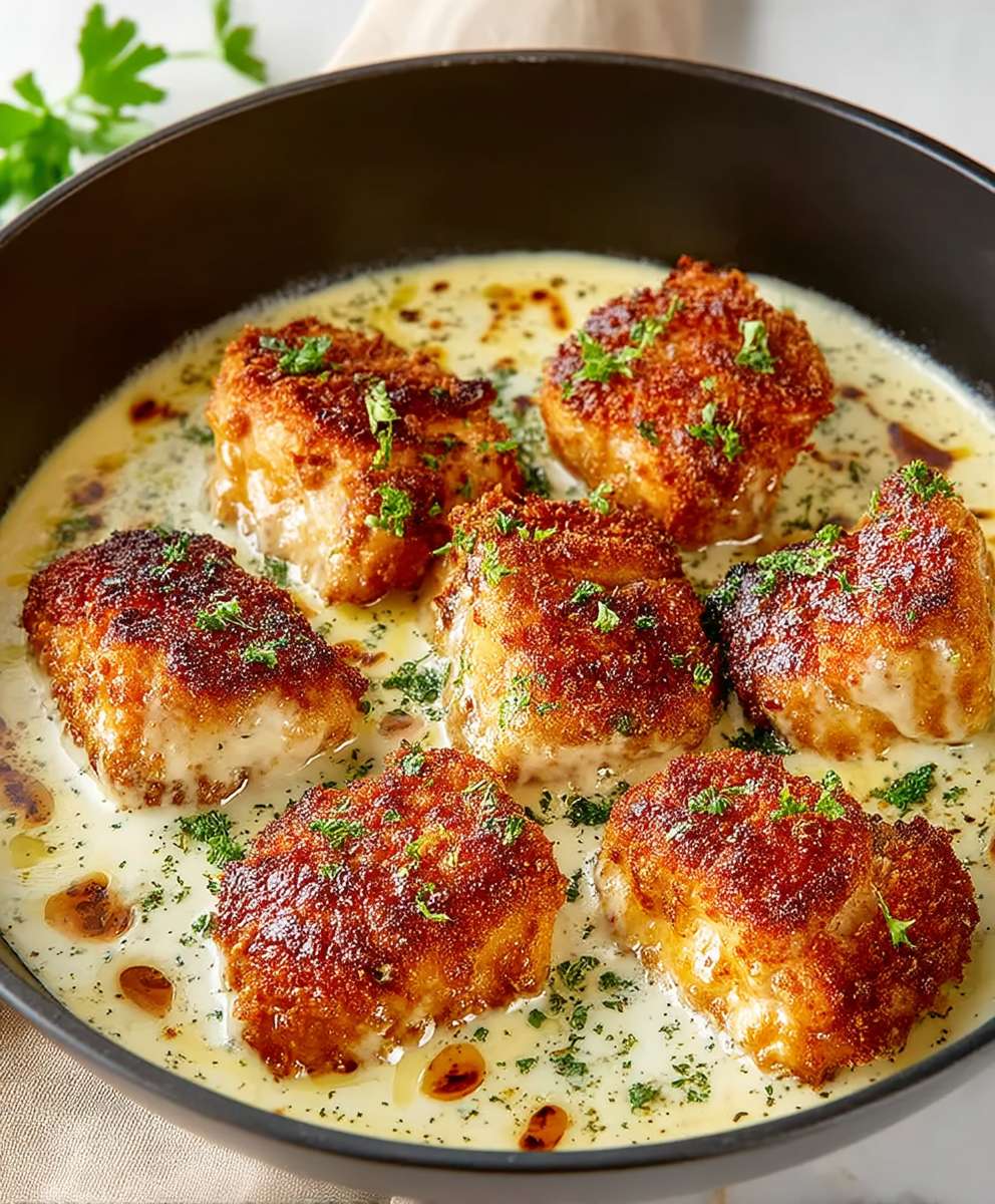 Parmesan Hähnchen Knoblauchsoße