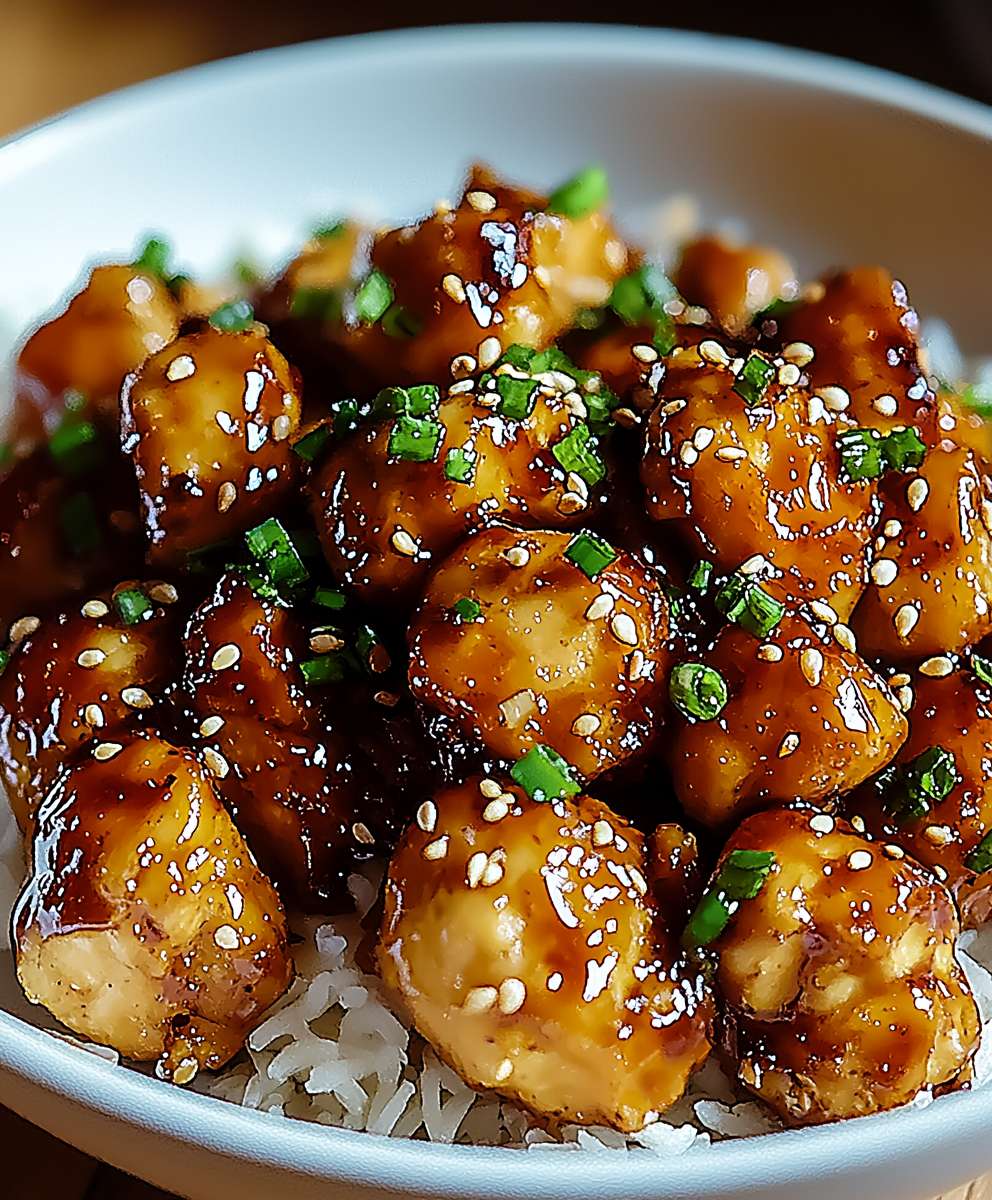 Karamellisiertes Sesam Hähnchen