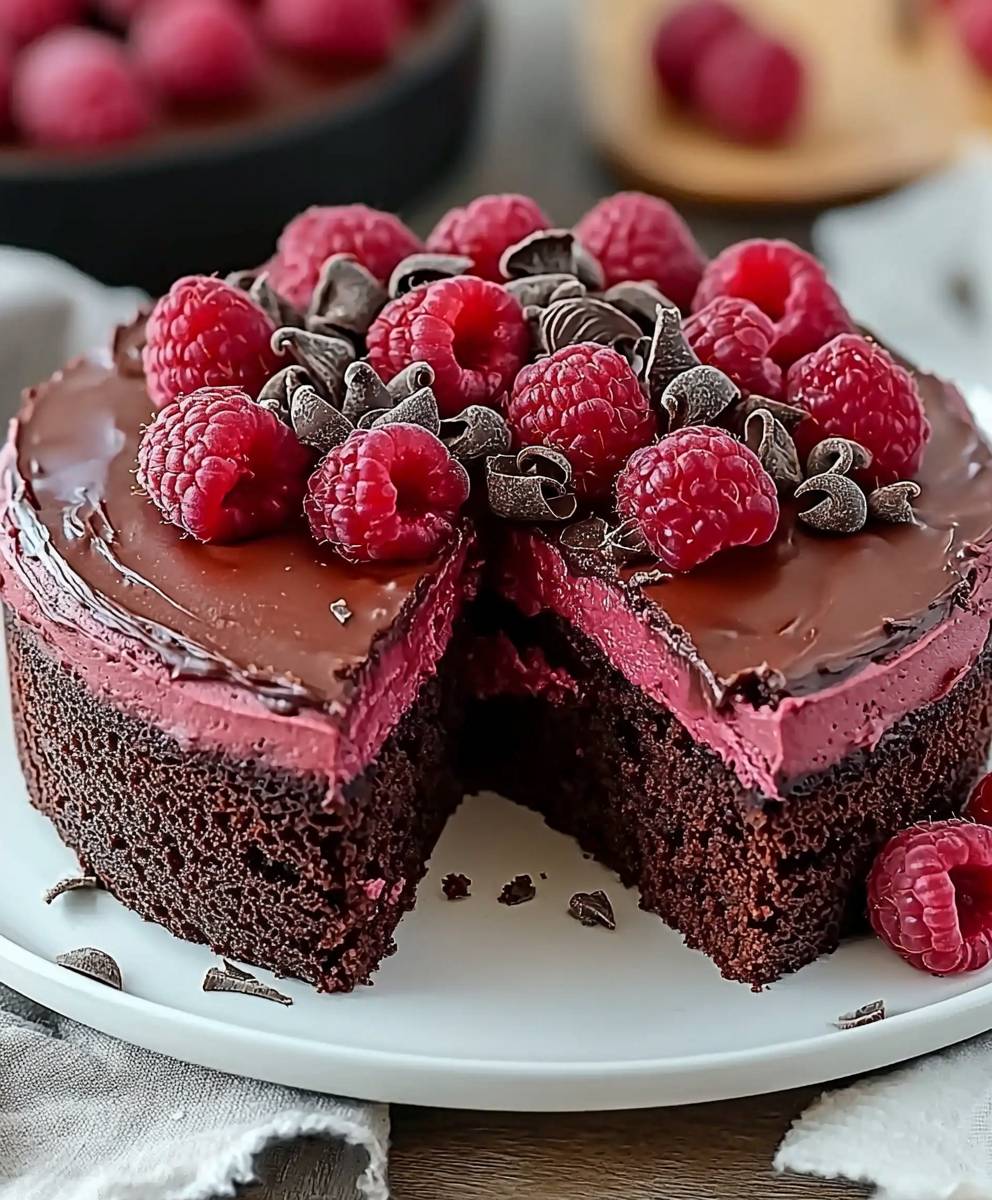 Himbeer Schoko Brownie Torte