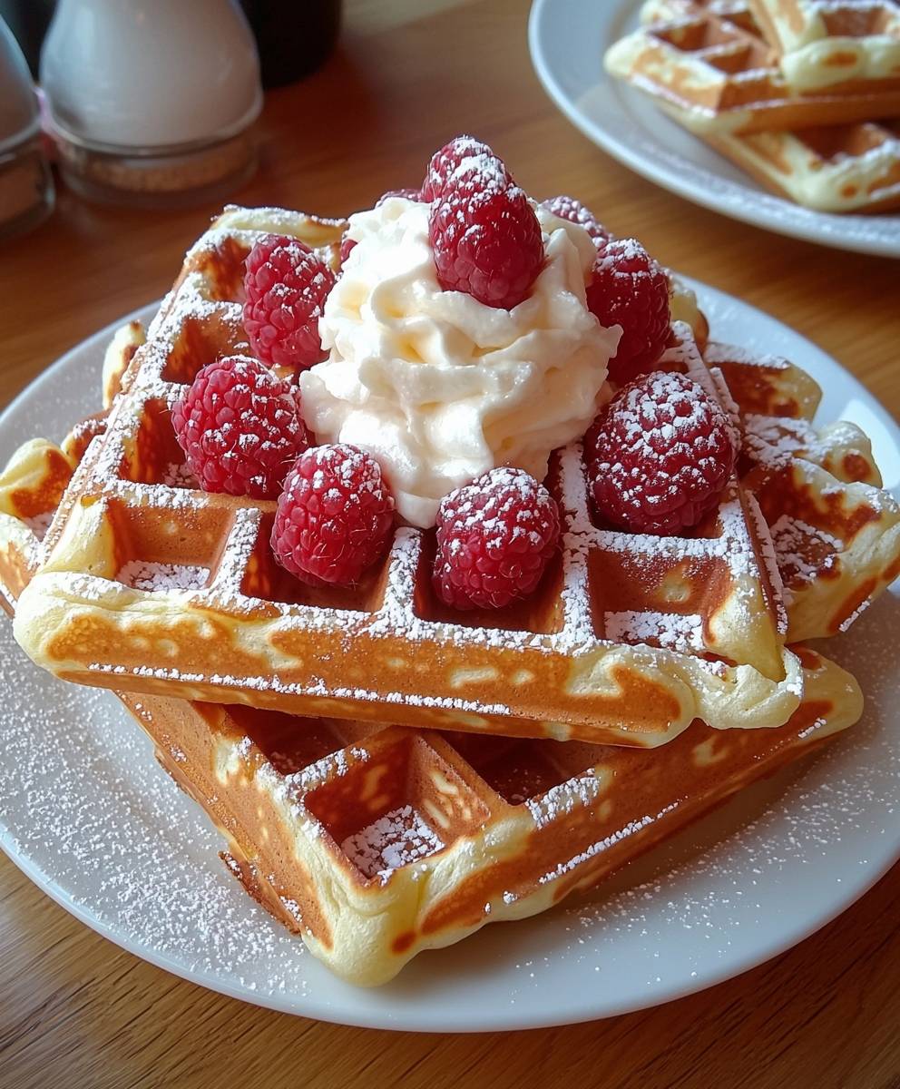 Dicke fluffige Waffeln