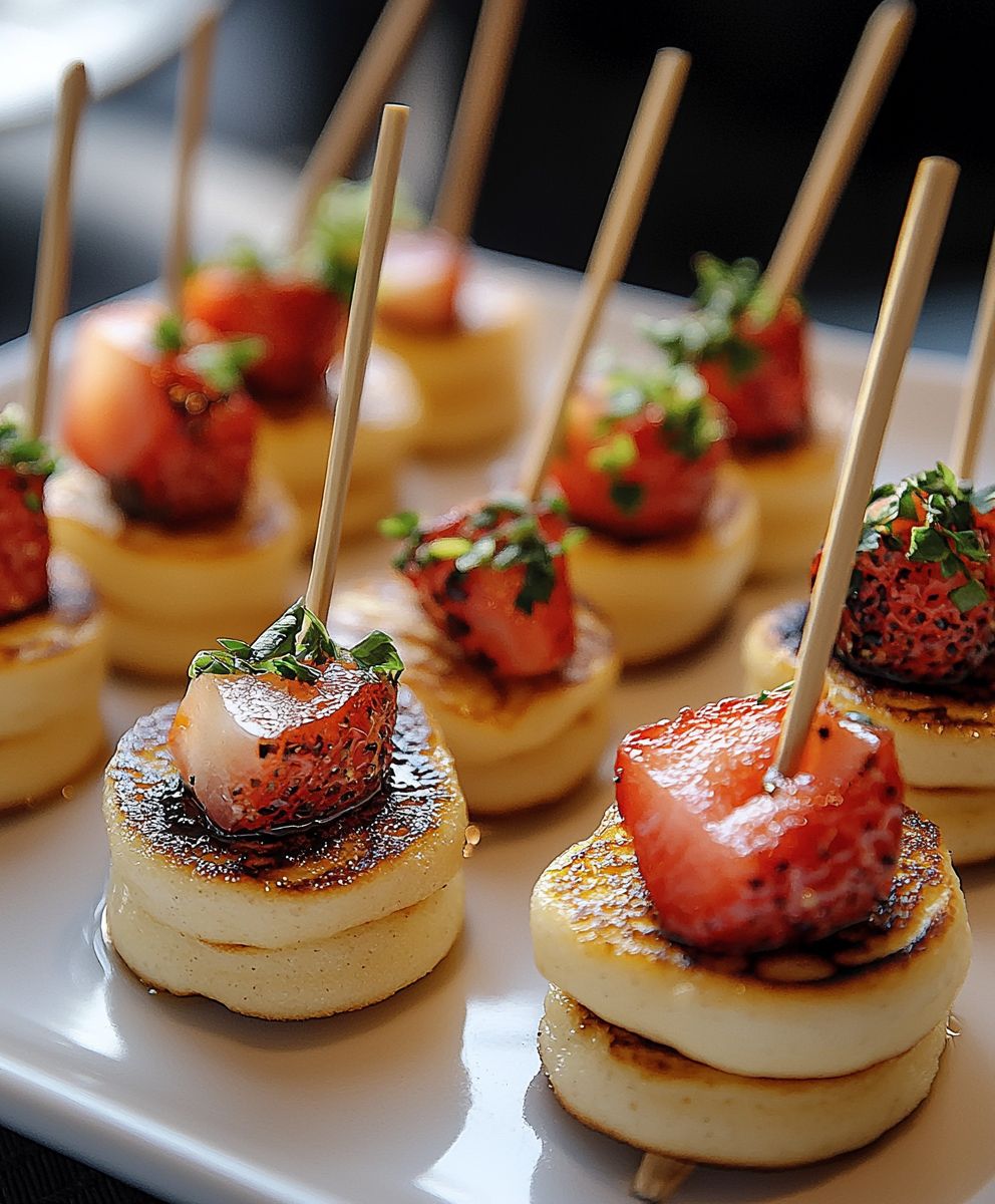 Mini Pfannkuchen Spieße