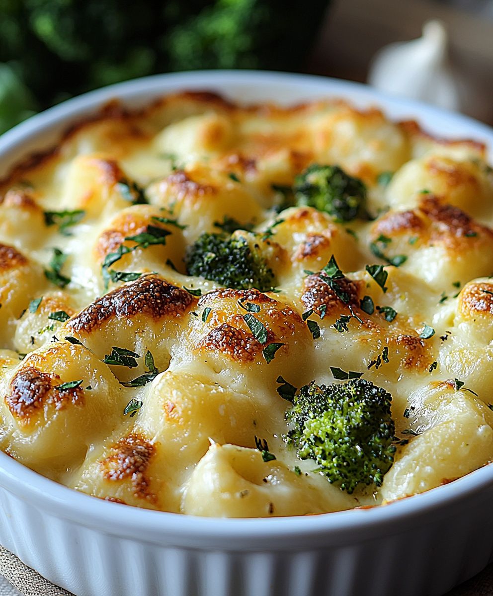 Cremiger Gnocchi Brokkoli Auflauf