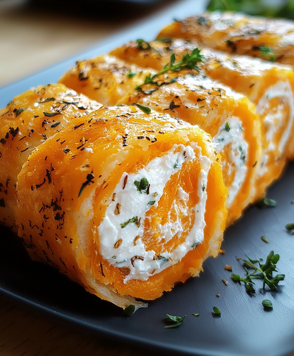 Möhrenrolle mit Frischkäse