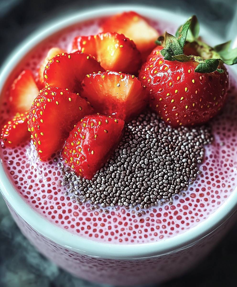 Erdbeer Chia Pudding