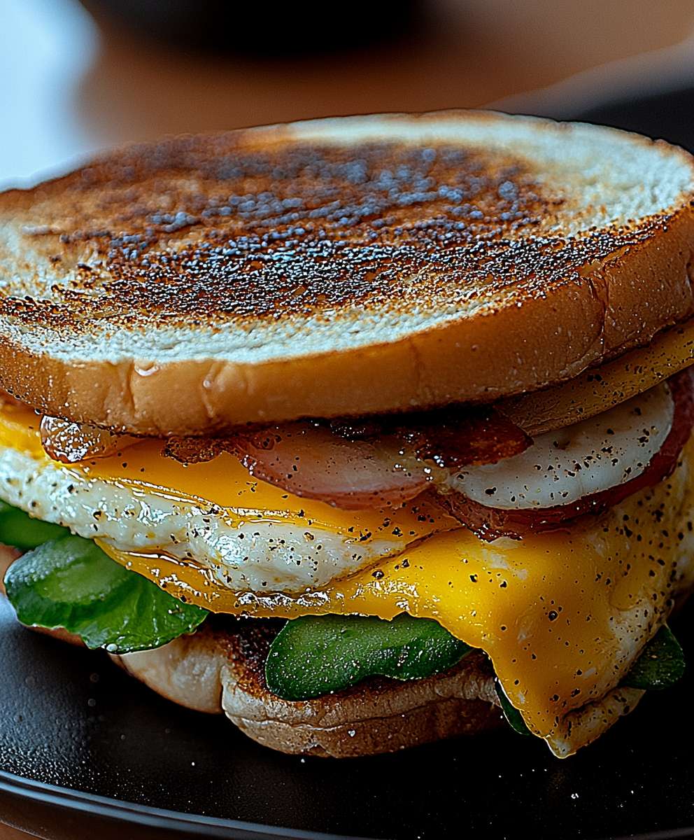 Belegtes Frühstückssandwich