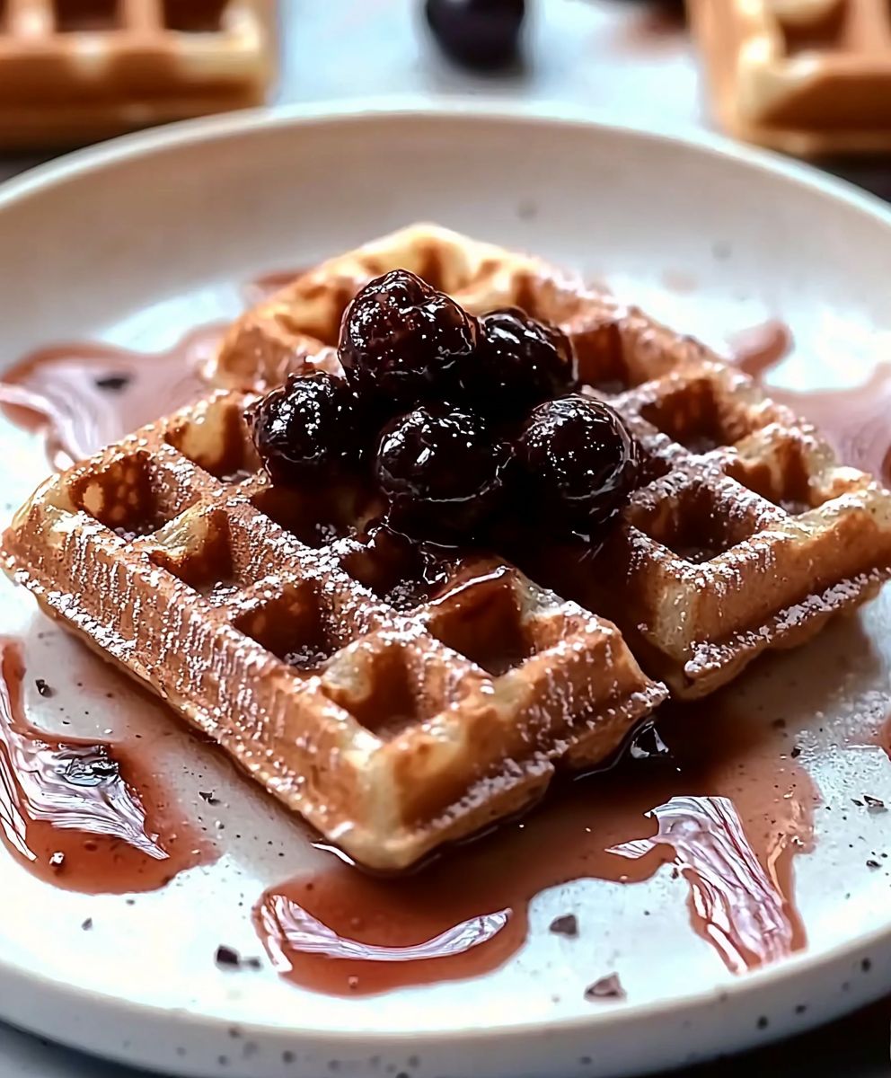 Schokoladenwaffeln backen