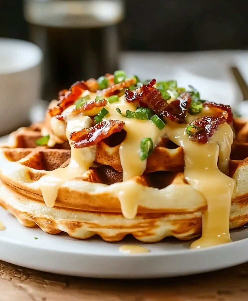 Herzhafte Waffeln mit Speck