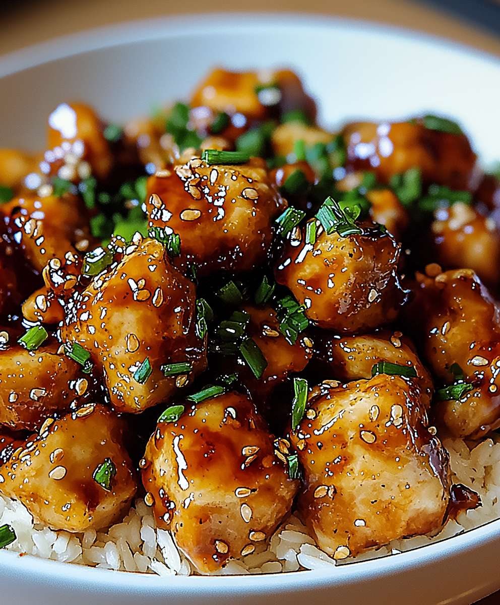 Karamellisiertes Sesam Hähnchen