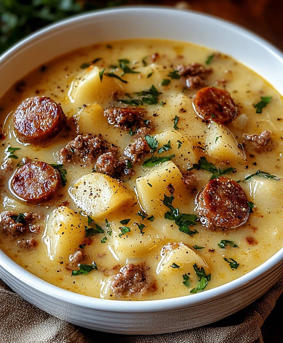 Kartoffelsuppe mit Würstchen