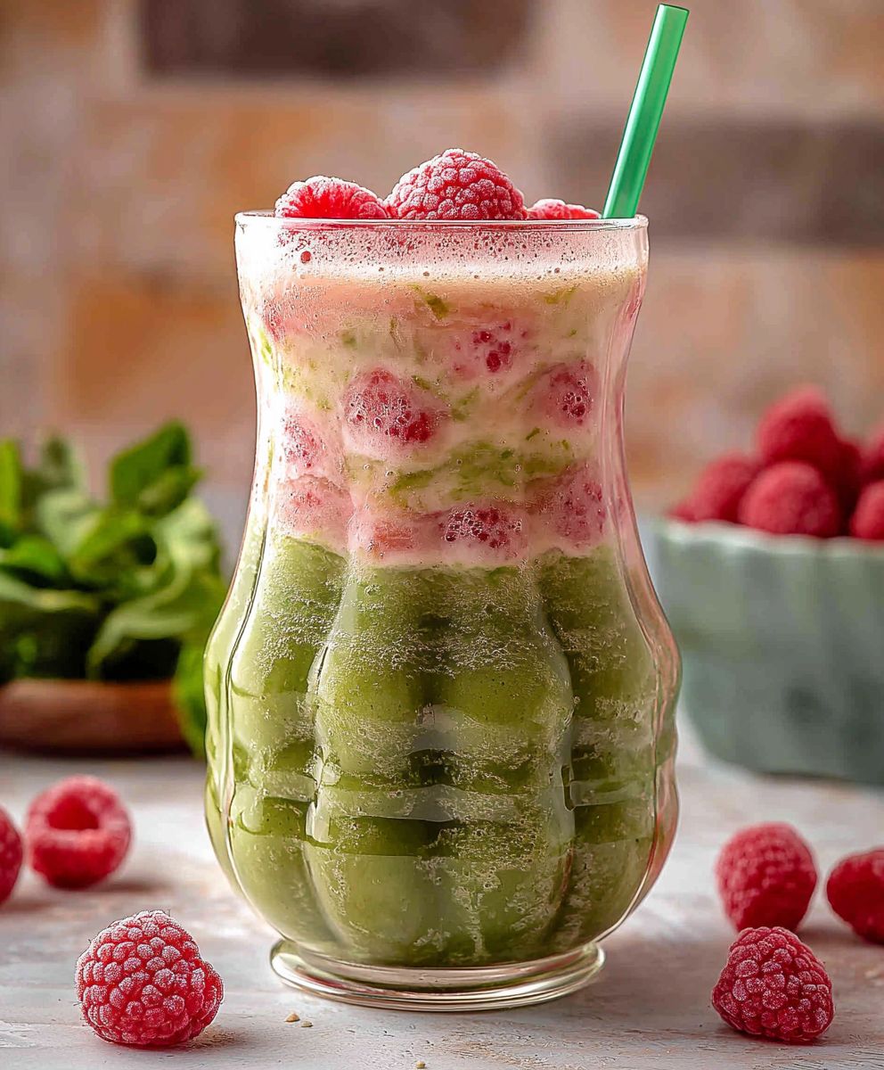Himbeer Matcha Eis