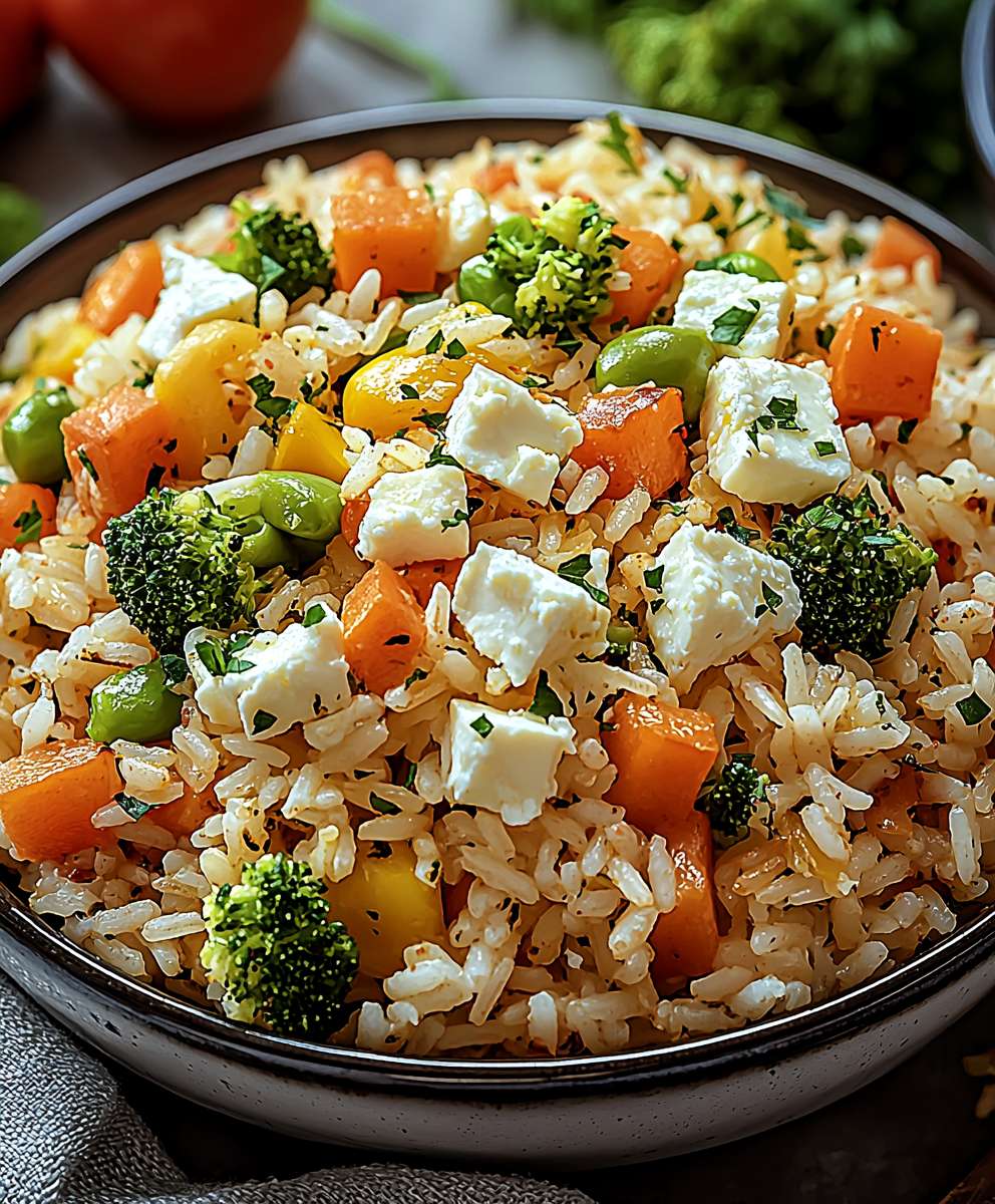 Feta Reis Ofen Gemüse