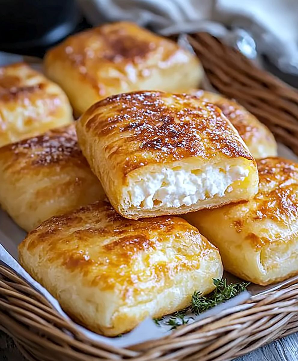Quarktaschen mit Hüttenkäsefüllung