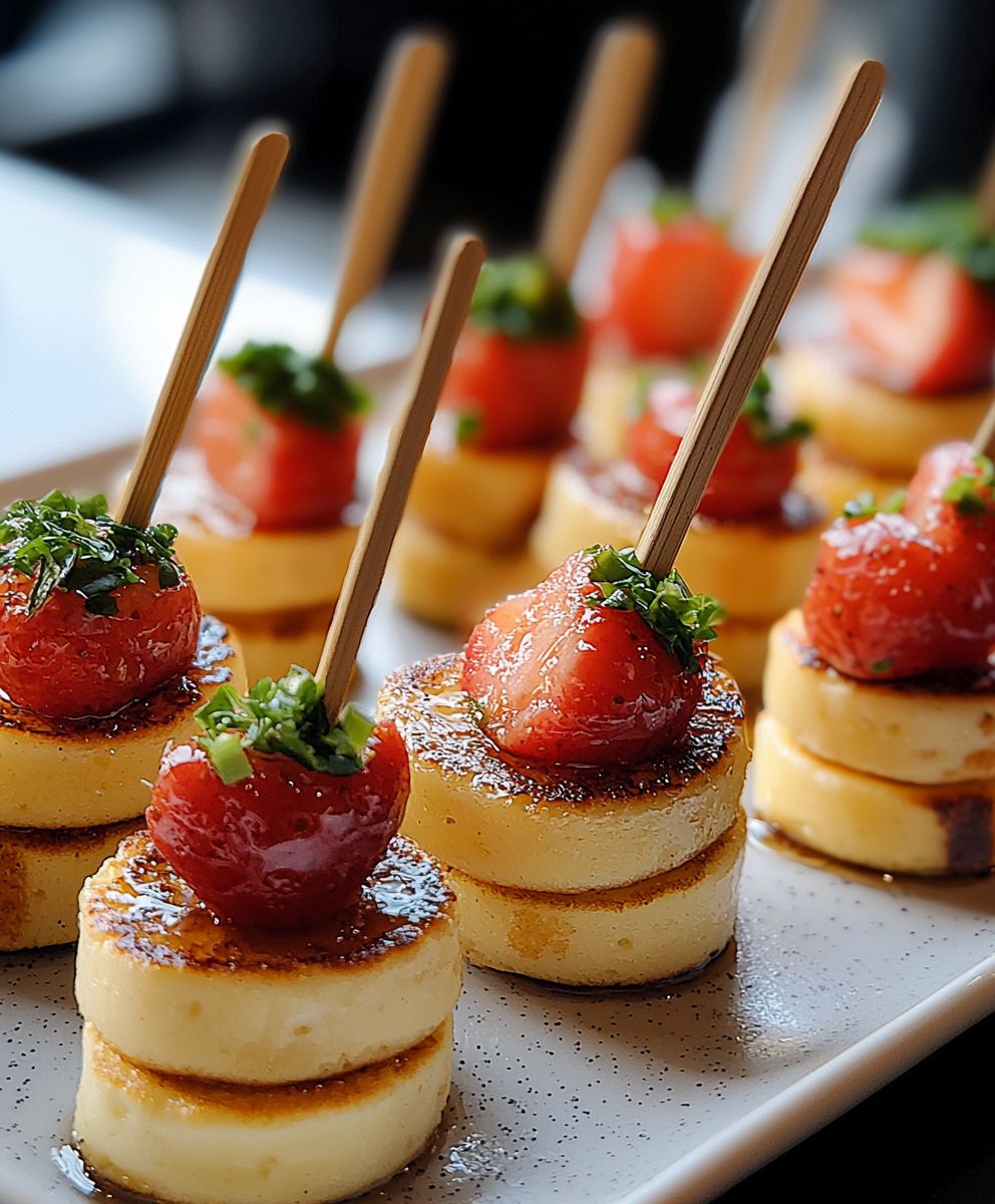 Mini Pfannkuchen Spieße