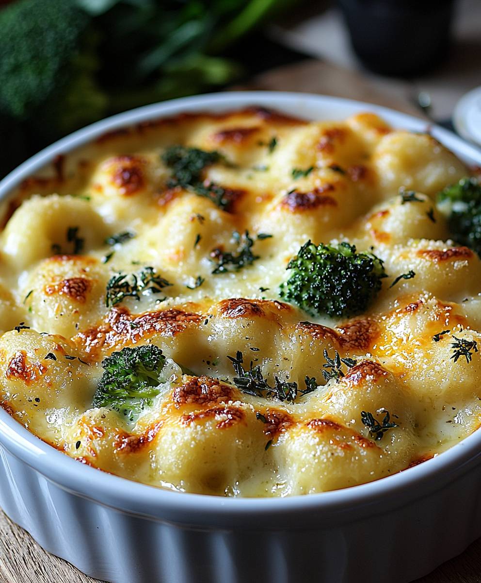 Cremiger Gnocchi Brokkoli Auflauf