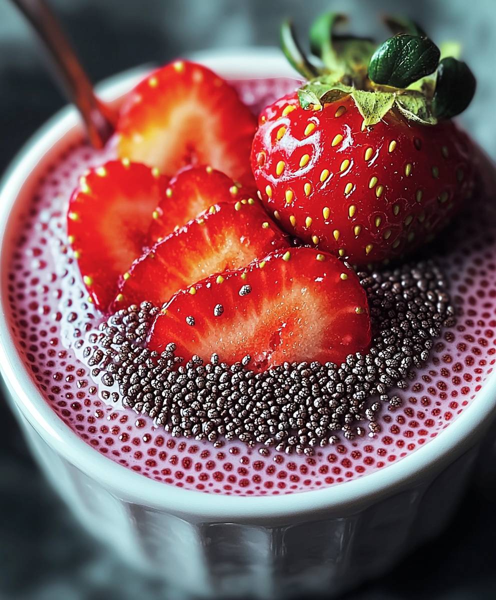 Erdbeer Chia Pudding