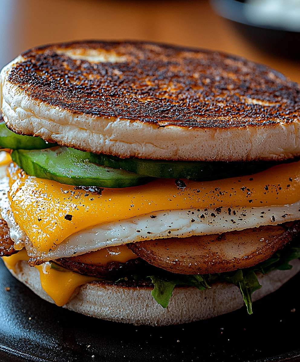 Belegtes Frühstückssandwich