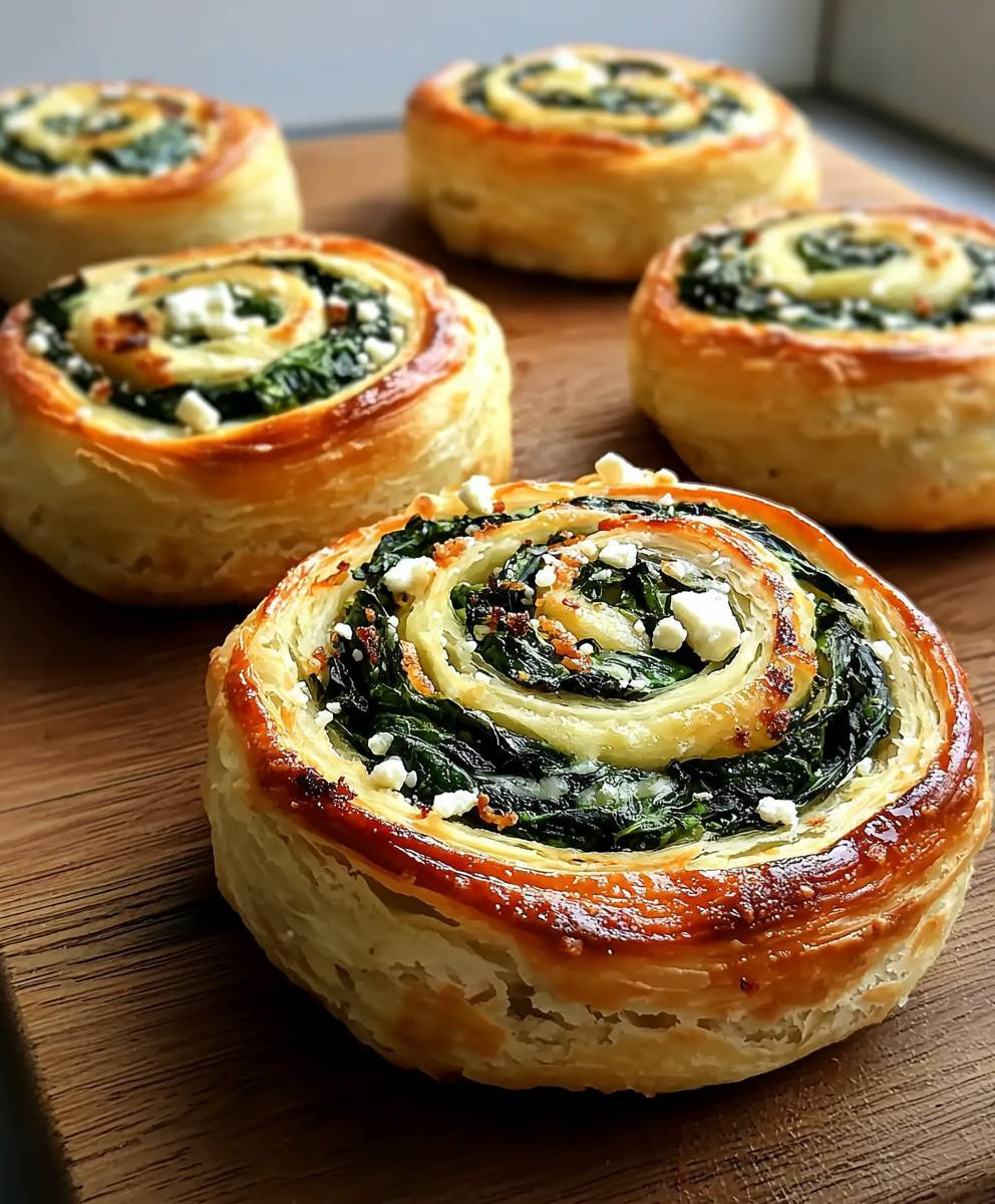 Spinat Feta Schnecken