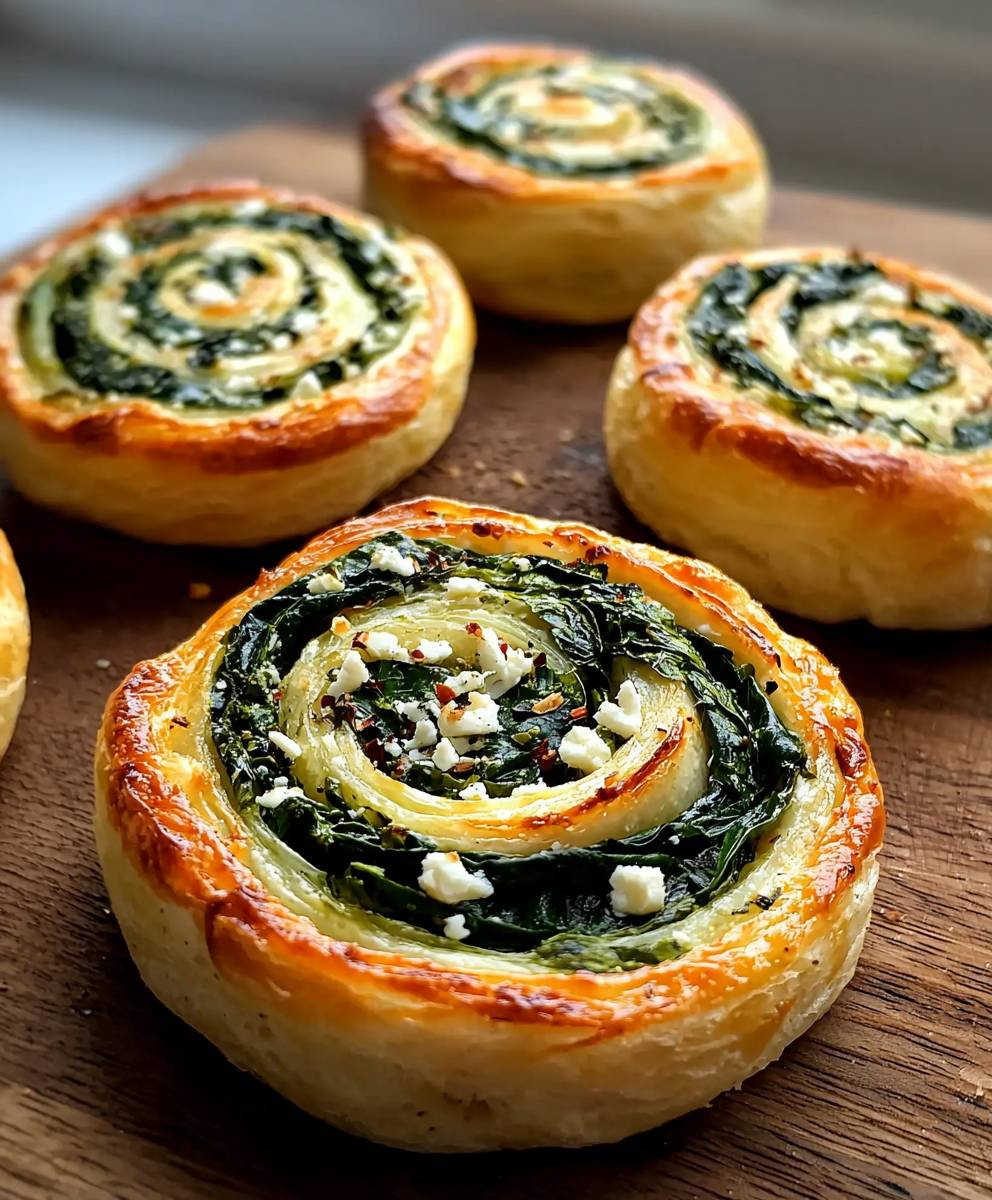 Spinat Feta Schnecken