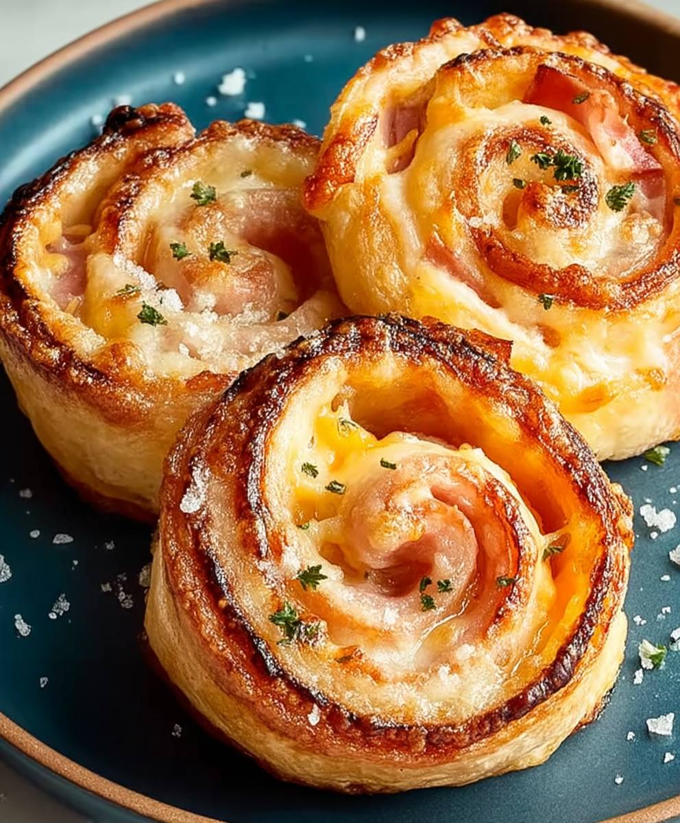 Schinken Käse Pinwheels backen