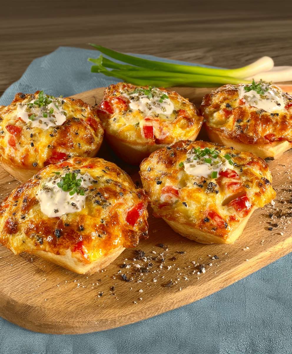 Schmand Pizzabrötchen backen