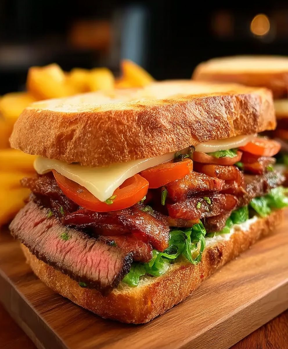Steaksandwich zubereiten