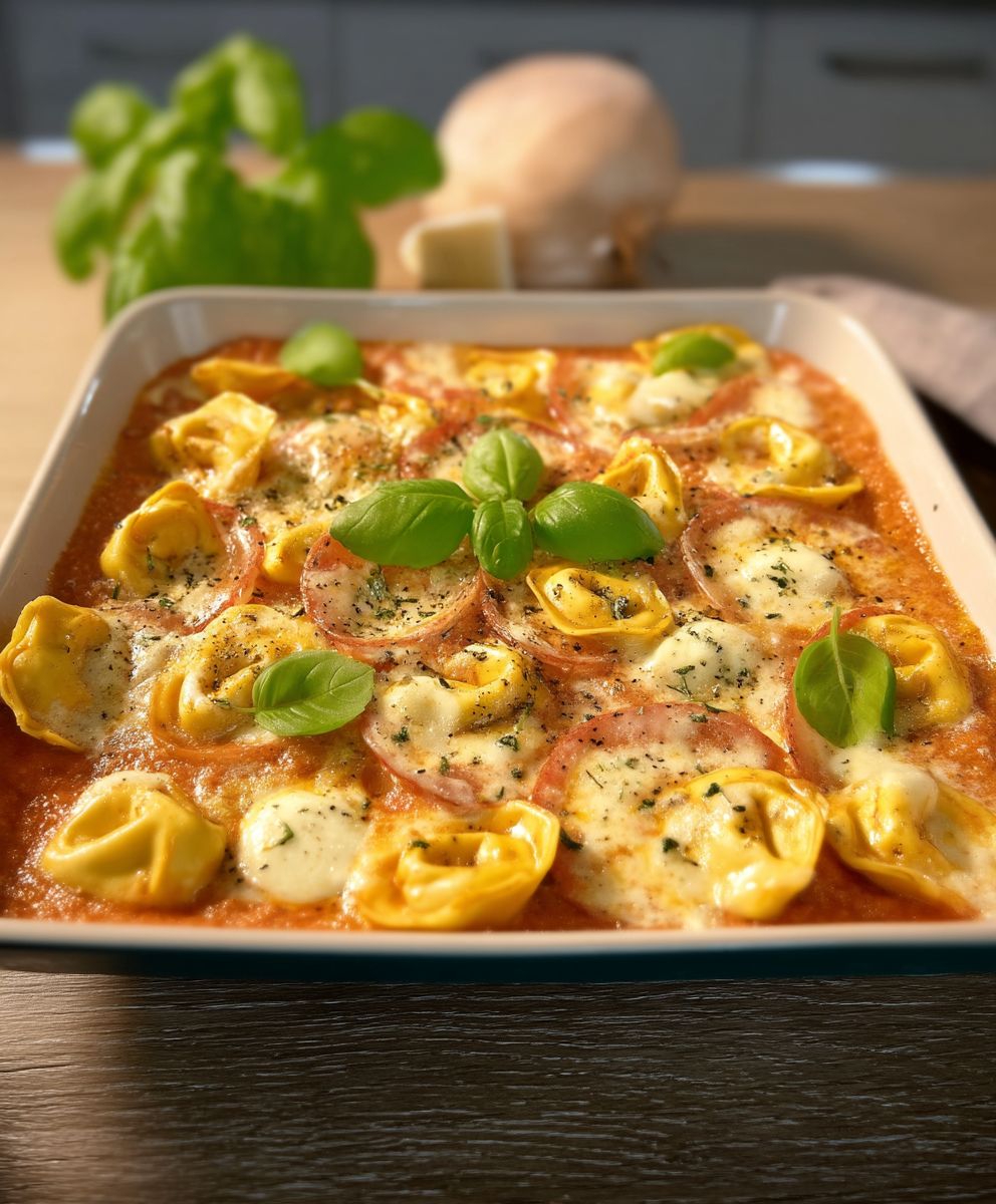 Tortellini Auflauf Tomate Mozzarella