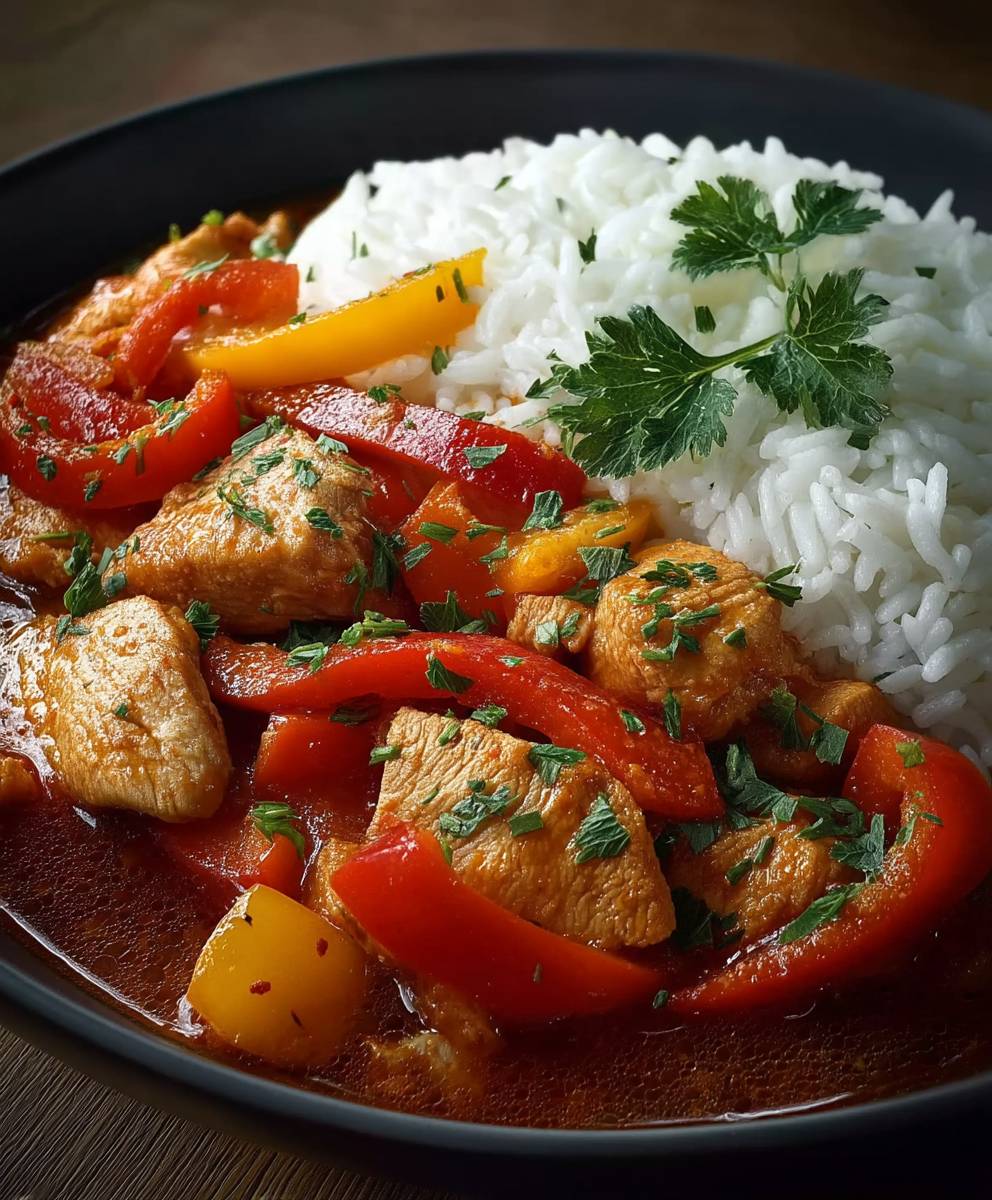 Putengulasch mit Paprika