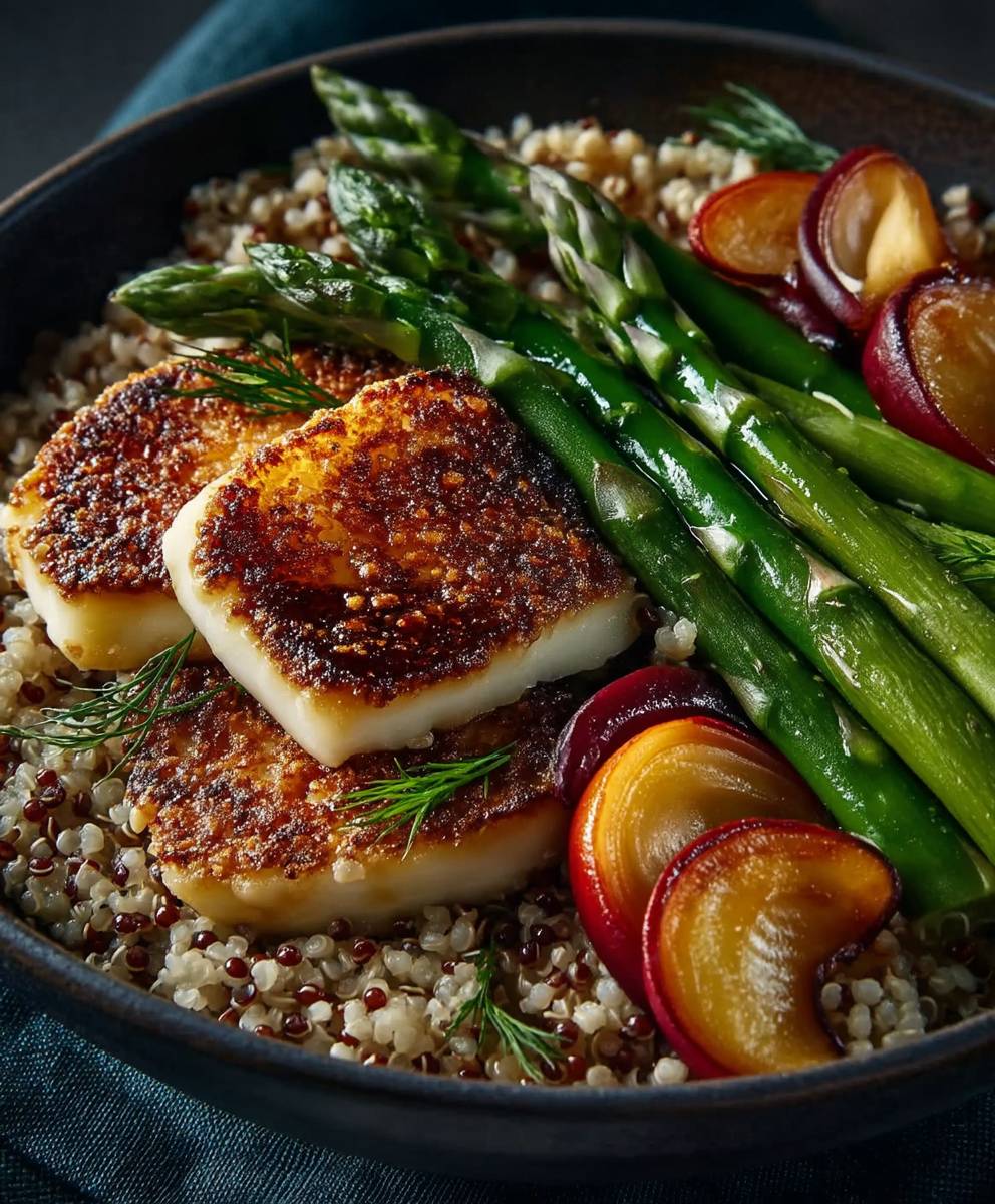 Buchweizen Bowl Haloumi Spargel