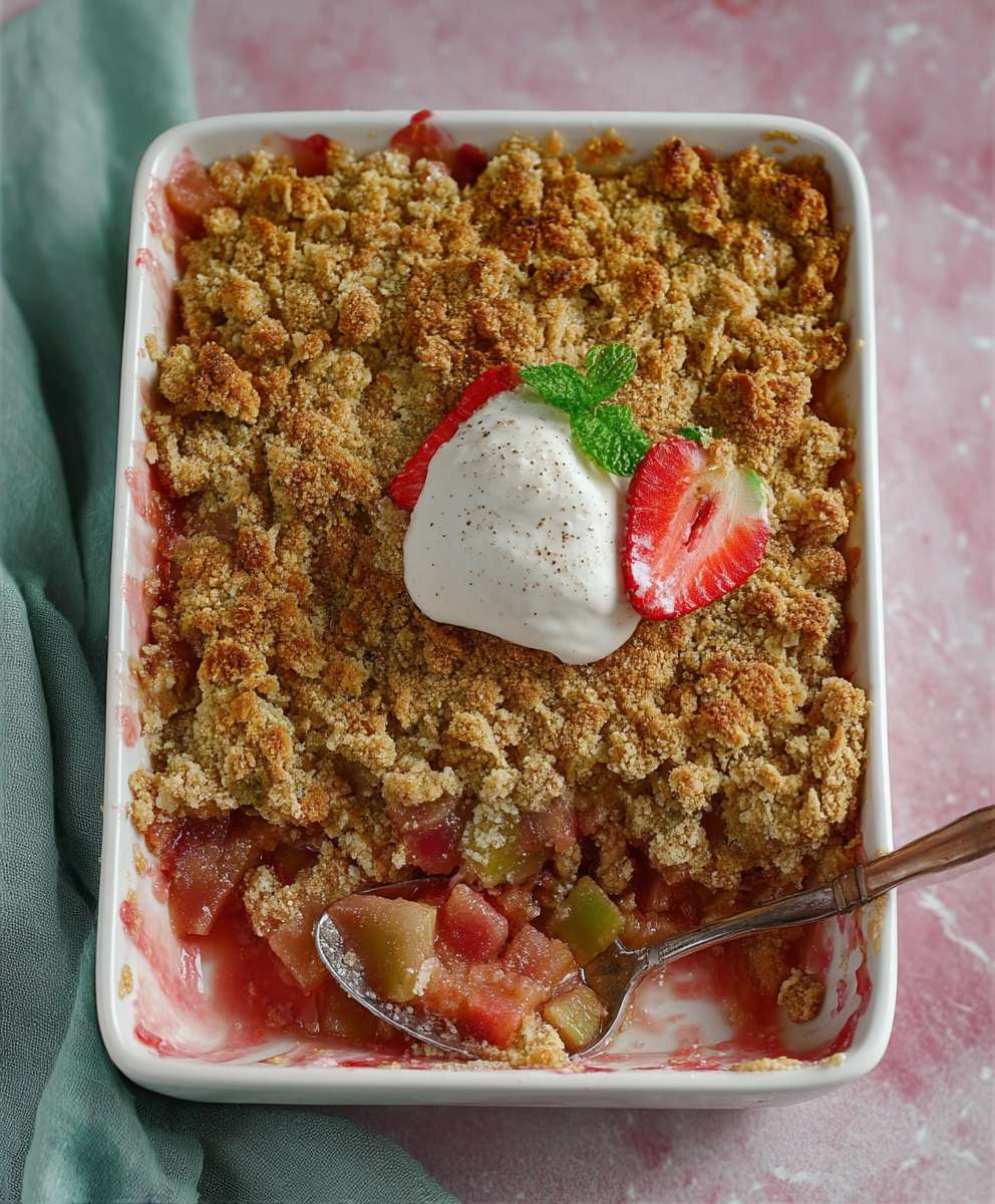 Rhabarber Crumble einfach backen