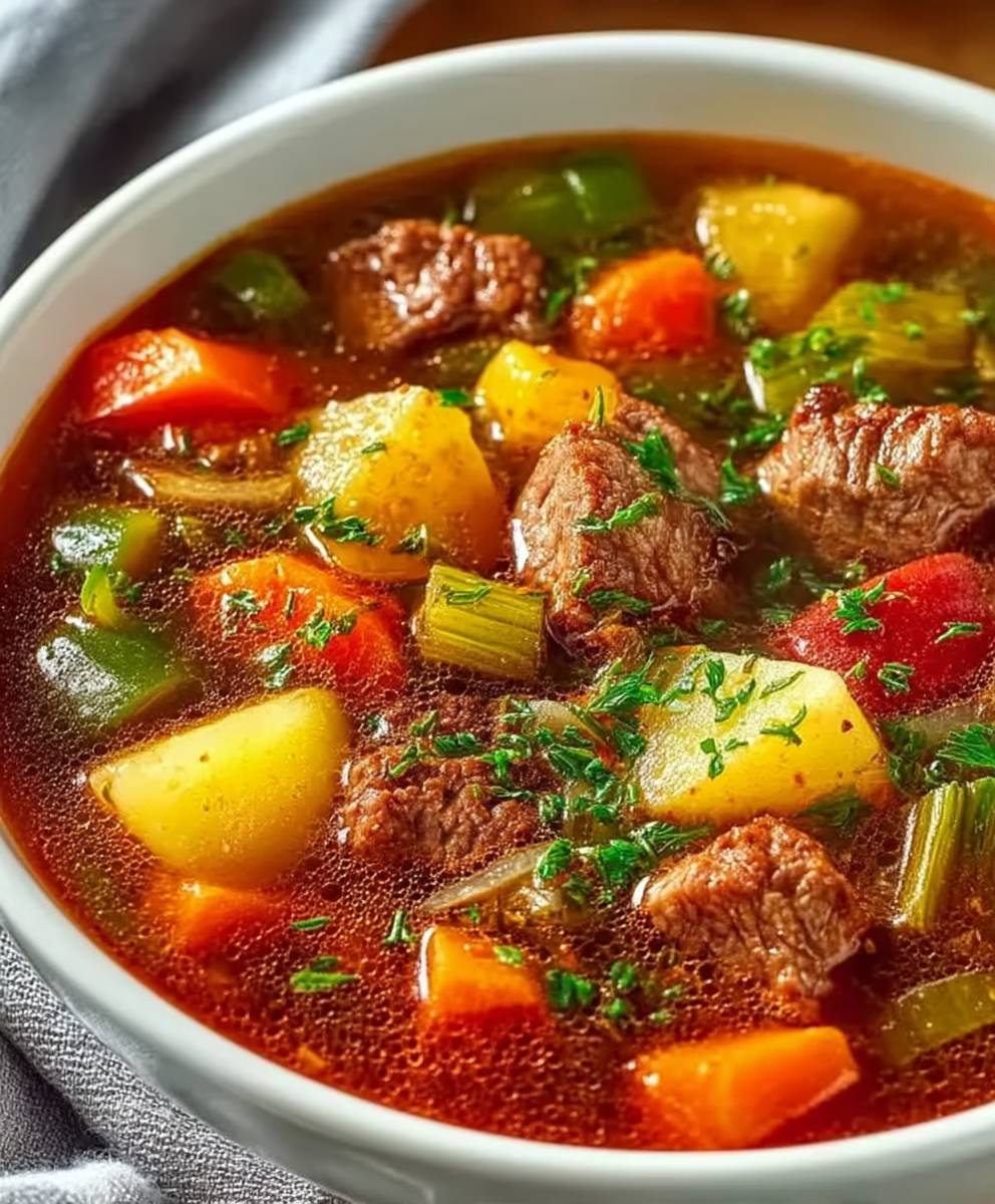 Gemüse Rindfleisch Suppe