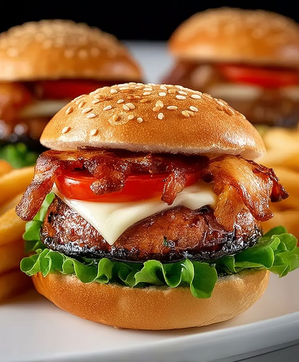 Gefüllte Portobello Burger