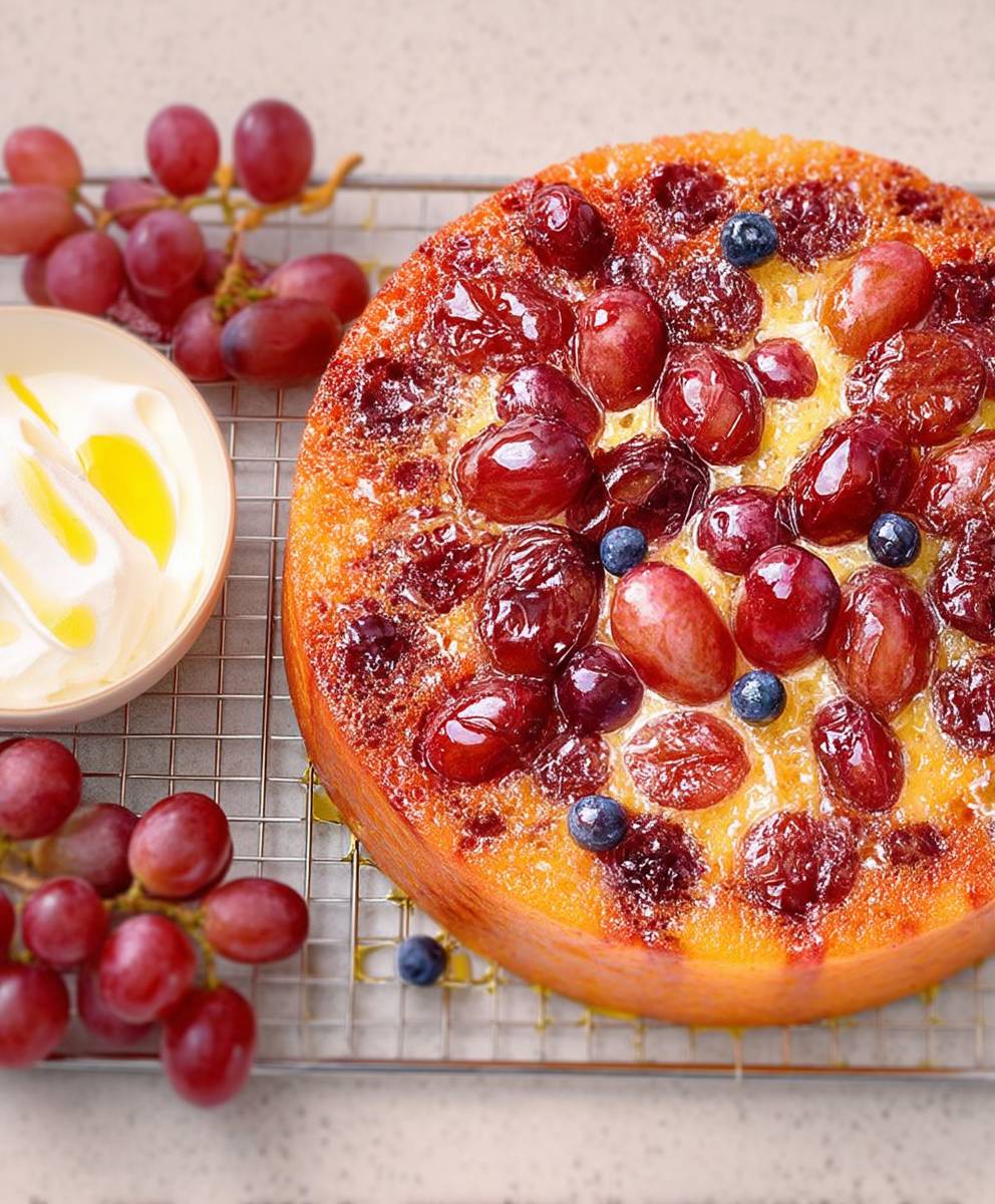 Traubenkuchen Olivenöl backen