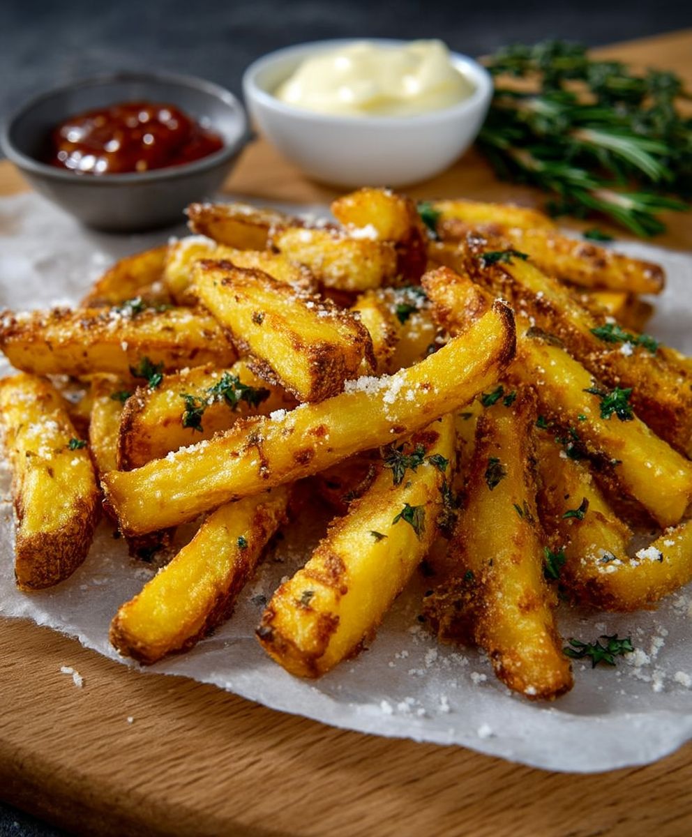 Parmesan Pommes knusprig backen