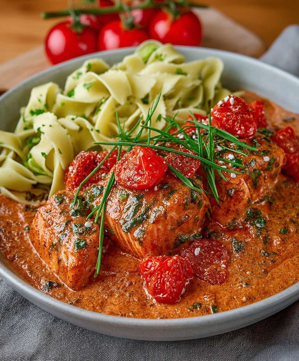 Lachs Ofen Tomatensoße einfach