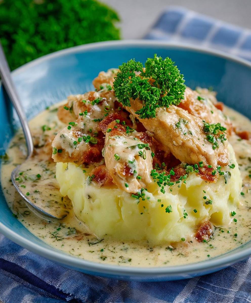 Hähnchengeschnetzeltes Frischkäsesauce