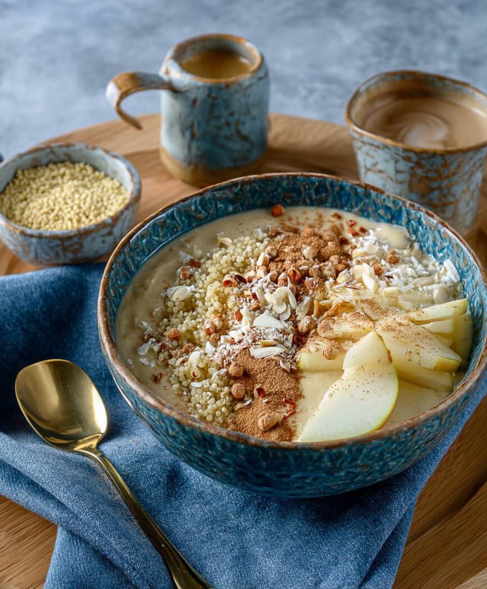 Hirse Porridge Apfel Zimt