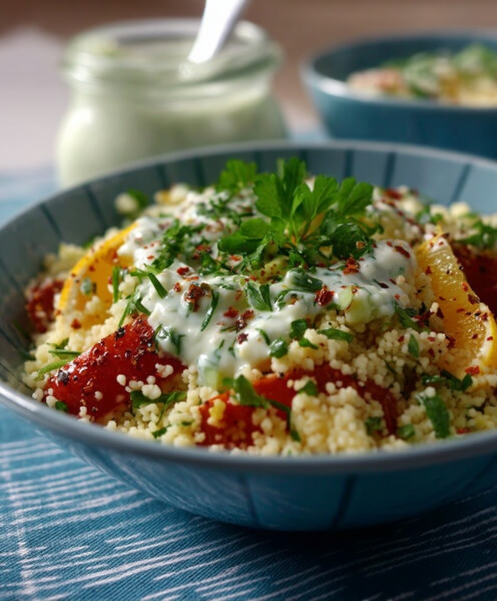 Couscous Salat Zitronen Joghurt