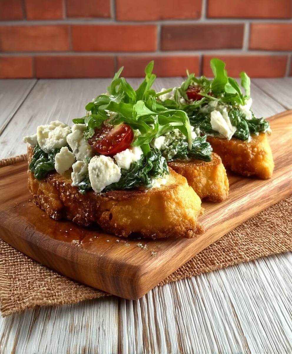 Bruschetta mit Rucola Feta