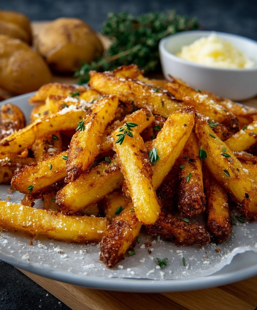 Parmesan Pommes knusprig backen