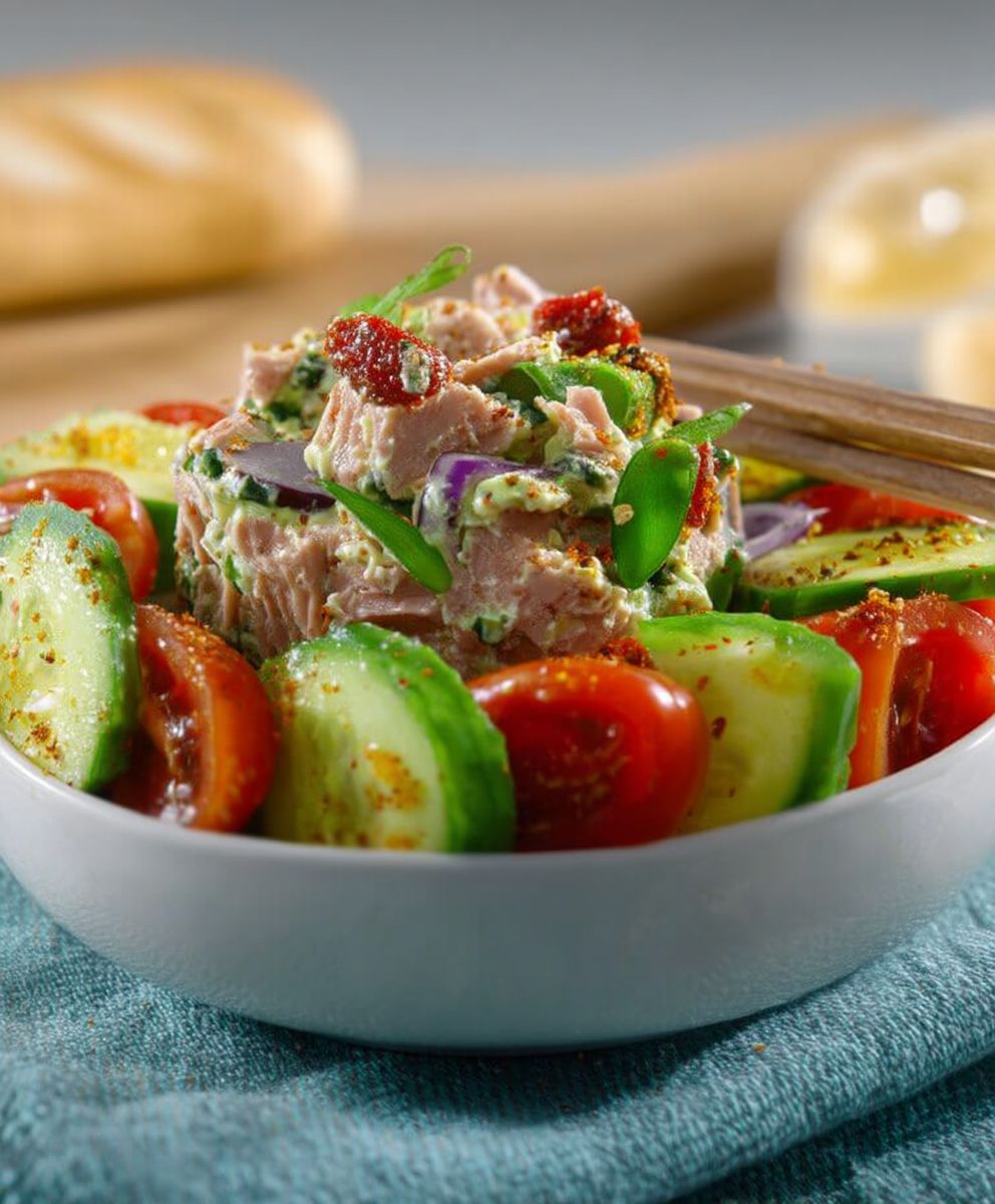 Thunfischsalat mit Gurke Tomate