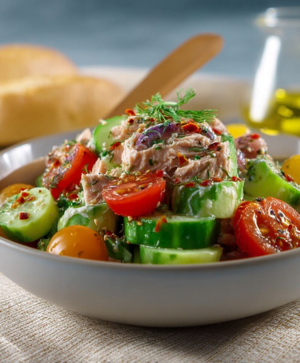 Thunfischsalat mit Gurke Tomate