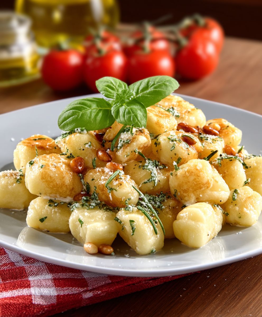 Gnocchi Ricotta Tomaten Pinienkerne