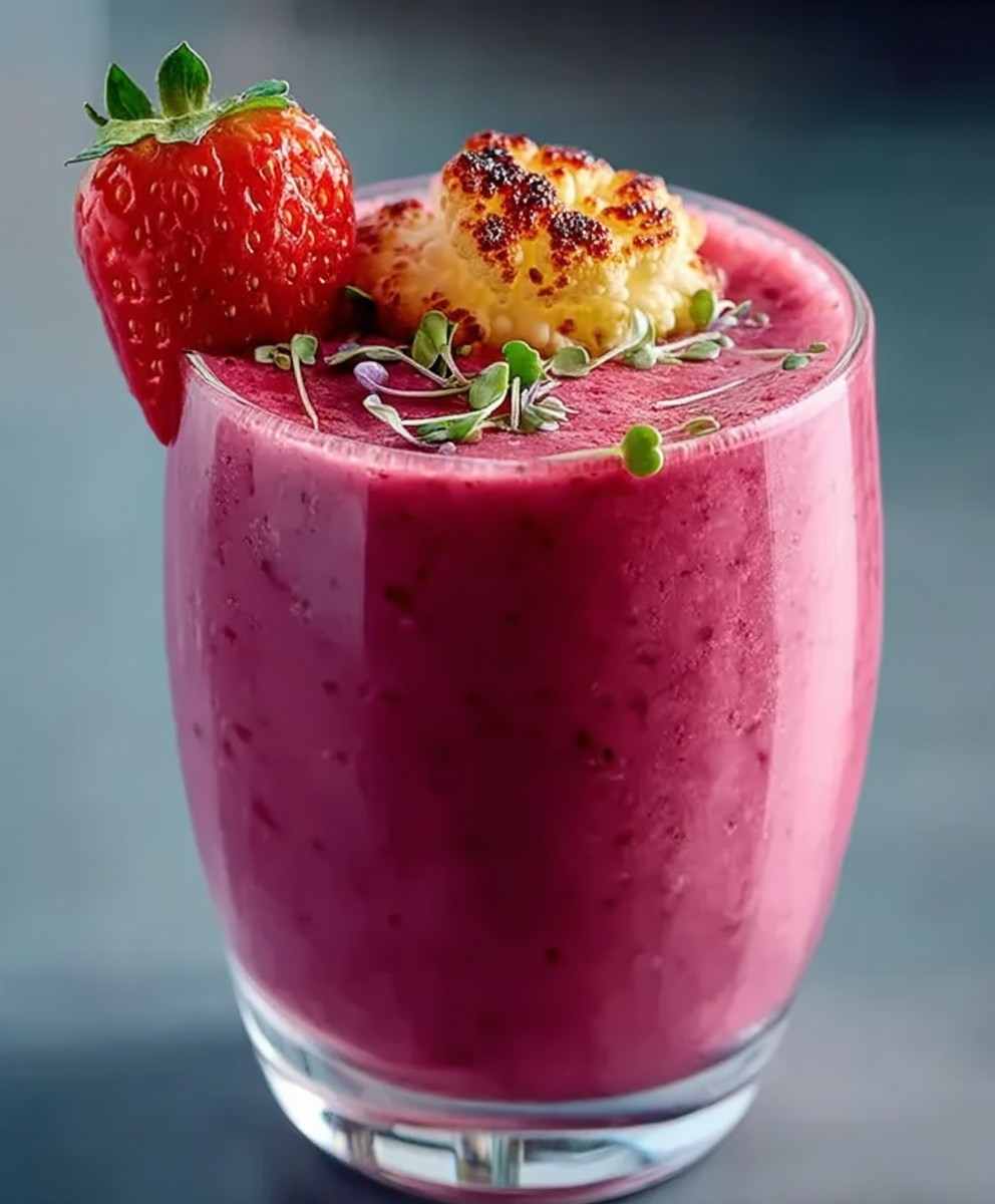 Erdbeer Blumenkohl Smoothie
