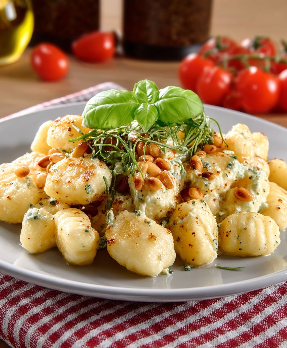 Gnocchi Ricotta Tomaten Pinienkerne