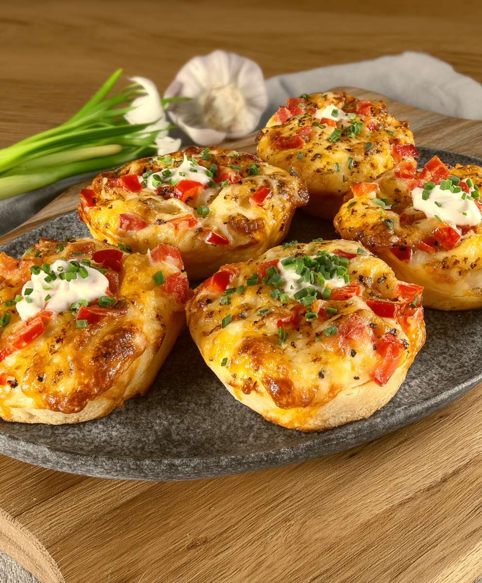 Schmand Pizzabrötchen backen