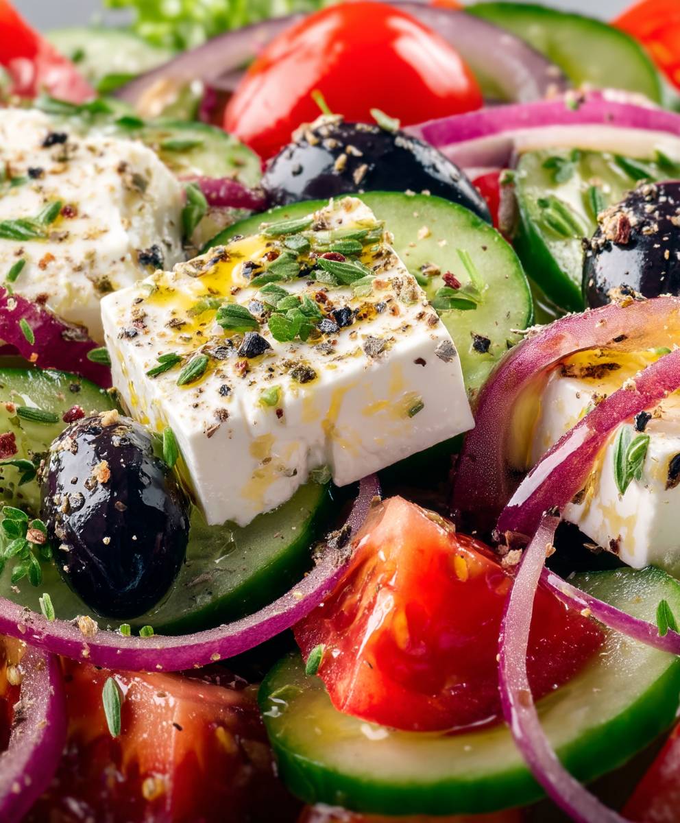 Griechischer Bauernsalat Feta Wolken