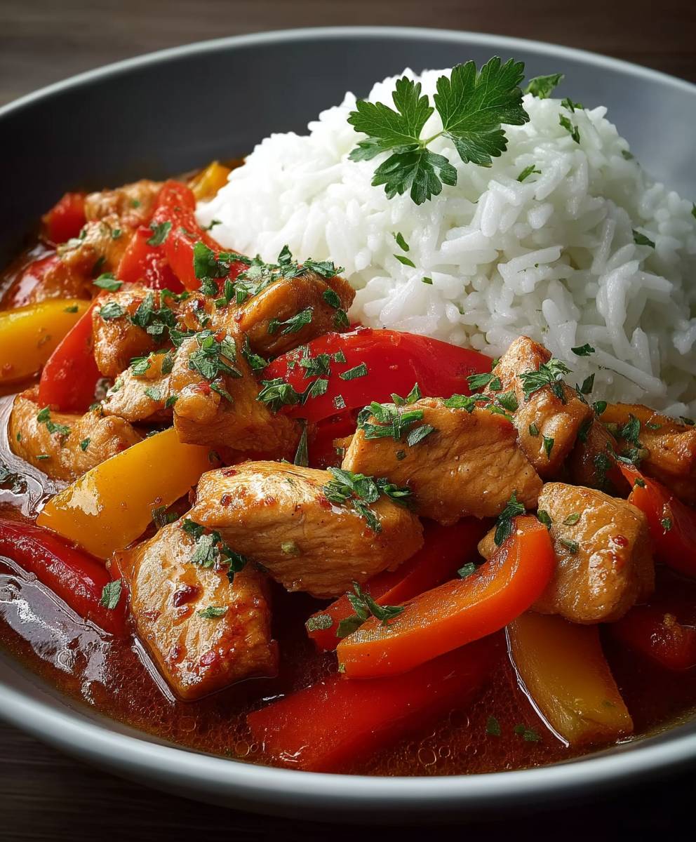 Putengulasch mit Paprika