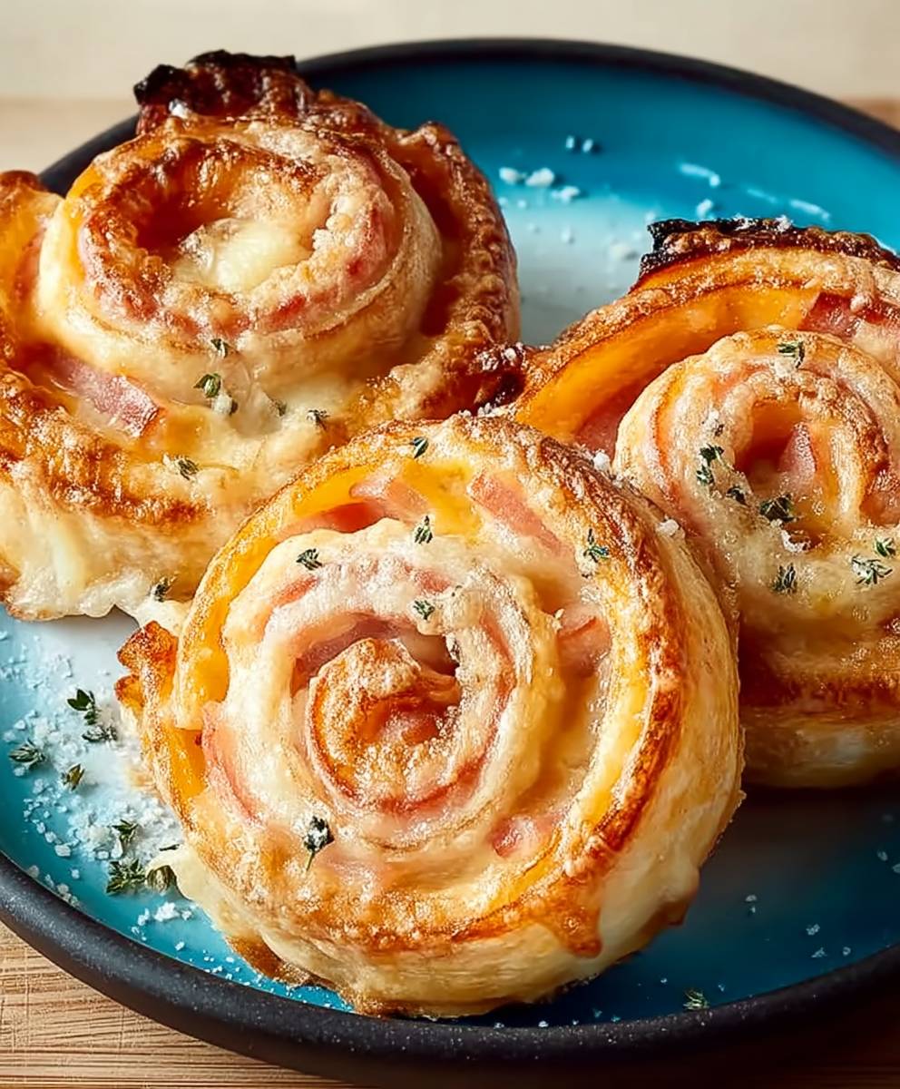 Schinken Käse Pinwheels backen